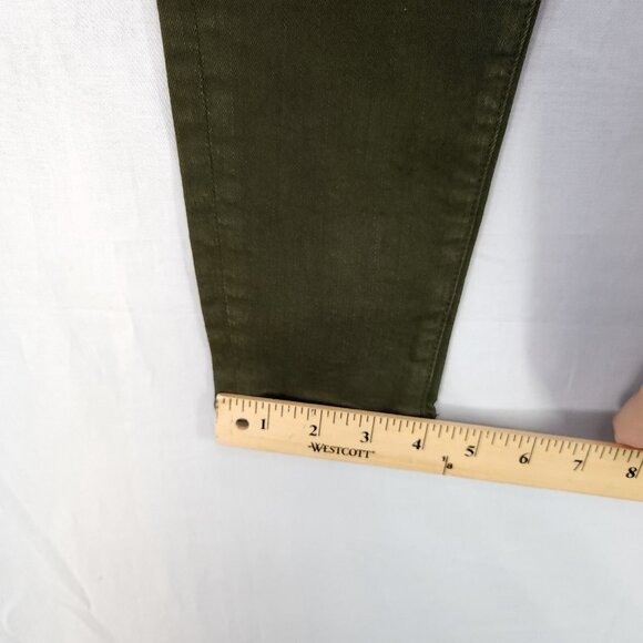 Frame Le Skinny De Jeanne Size 24 Skinny Jeans Green Mid Rise - Picture 6 of 13